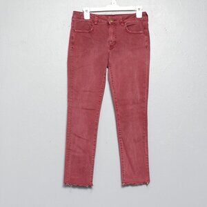 American Eagle burgundy denim jegging crop jeans